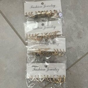 Gold Hoop Earring Set (four packages)